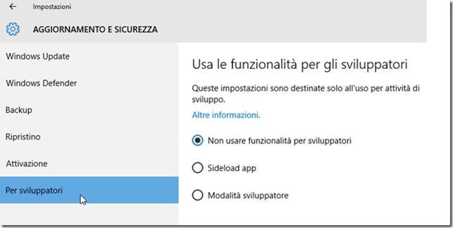 Select the "For developers"